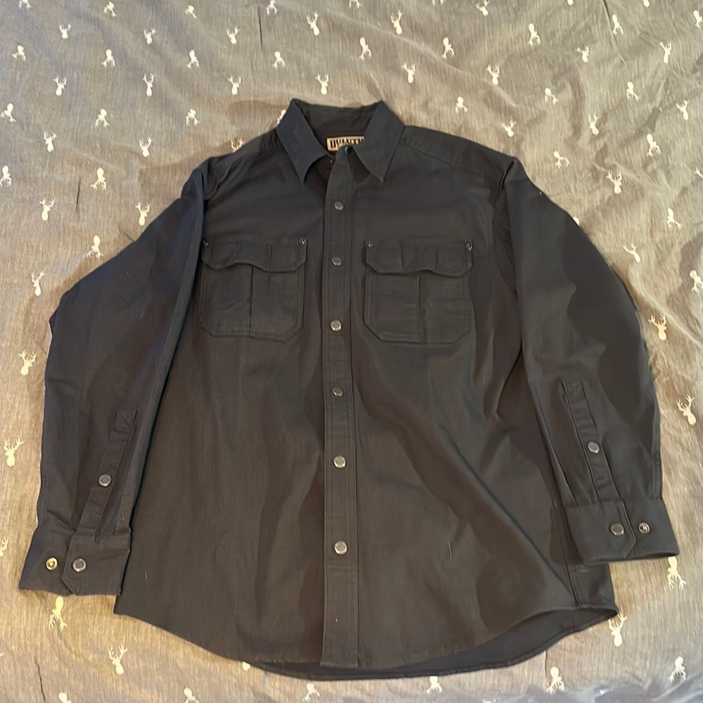 Duluth trading mechanic jacket. Medium. Snap button down. Heavy duty